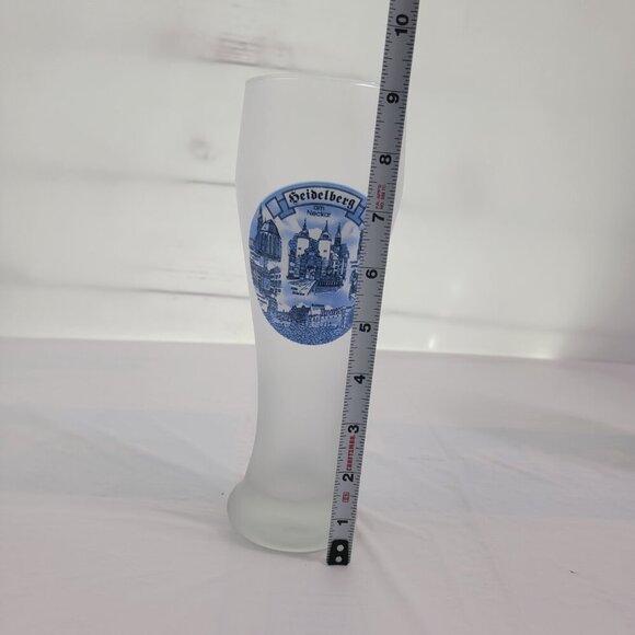Heidelberg Am Neckar Germany Frosted Pilsner 22 Oz Tall Beer Glasses - Set of 2 - Picture 12 of 16